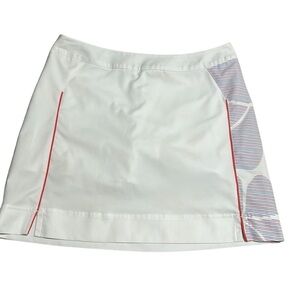 Adidas Climacool Skort Size 8 White Orange Floral Print Golf Tennis Skirt